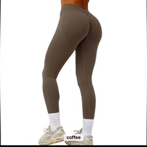 Seamless LOW BACK Yoga sculpt leggings Scrunch Gym Sportswear Workout